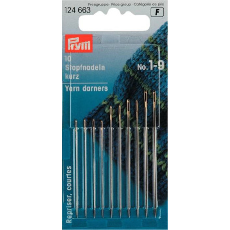 Short Darners, No. 1-9  (Prym) - 10pcs/card