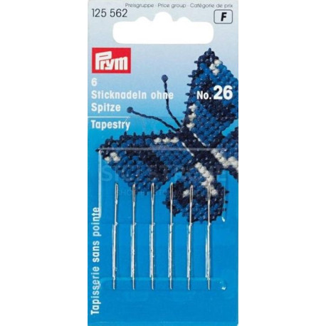 Tapestry needles without point No. 26 (Prym) - 6pcs/card