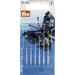 Tapestry needles without point No. 18–24 (Prym) - 6pcs/card