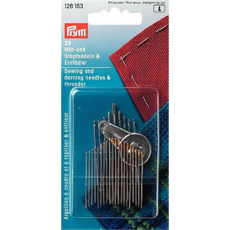 Sewing and darning Needles & Threader (Prym) - 29pcs/card