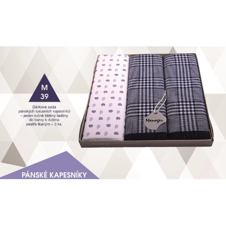 Mens handkerchiefs M39 - 3pcs/box