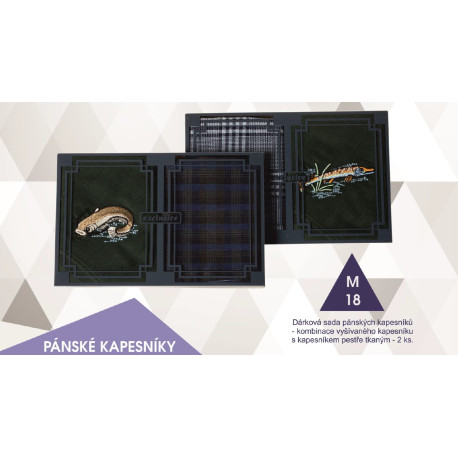 Kapesníky pánské M18 - 2pcs/box