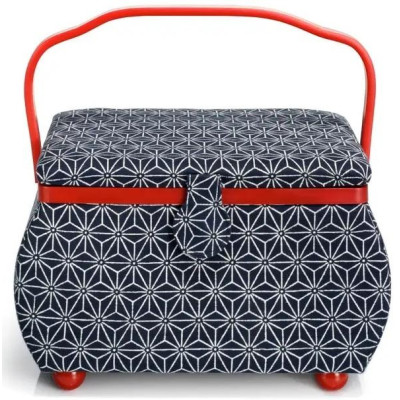 Sewing box rectangle -  fabric - 49 - 1pc