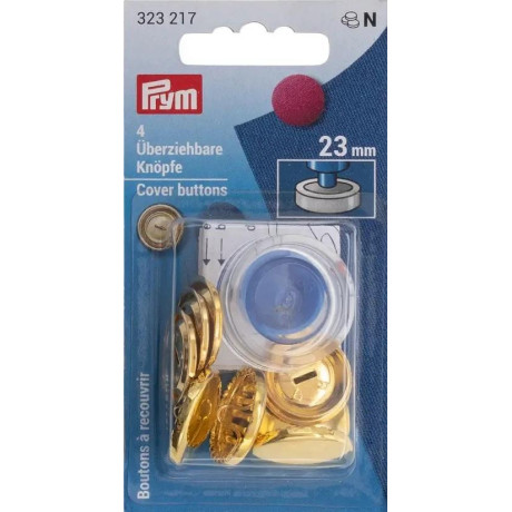Cover buttons  23 mm - gold (Prym) - 4pcs/card