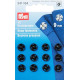 Brass Snap Fasteners - 9 mm black (Prym) - 12 pcs/card