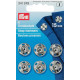 Brass Snap Fasteners - 15 mm silver (Prym) - 6 pcs/card