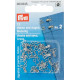 Brass Hooks and Eyes 2 - silver (Prym) - 12pairs/card