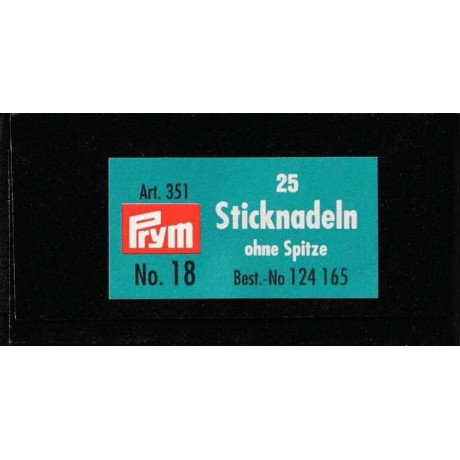 Embroidery Needles Tapestry 18 (1,2x50mm) Prym - 25pcs/envelope, 10envelopes/box