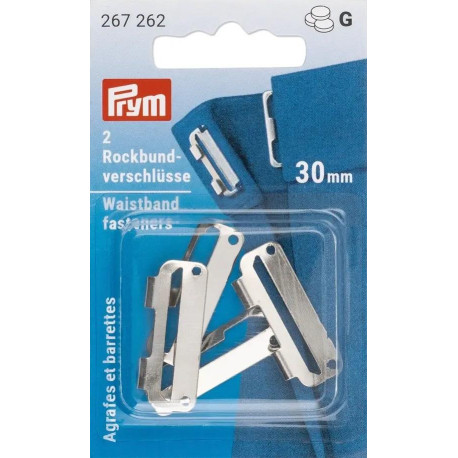 Skirt Hooks/Bars 30 mm - silver (Prym) - 2pairs/card