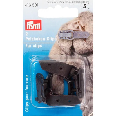 Fur clips - brown (Prym) - 2pairs/card