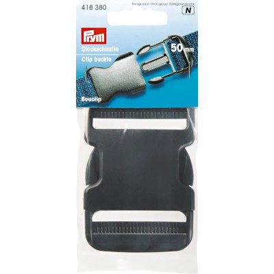 Clip buckles strong 50mm - c. black (Prym) - 1pcs/card