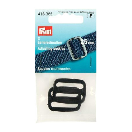 Adjusting buckles 25mm - c. black (Prym) - 2pcs/card