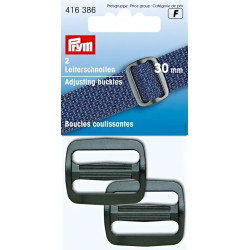 Adjusting buckles 30mm - c. black (Prym) - 2pcs/card