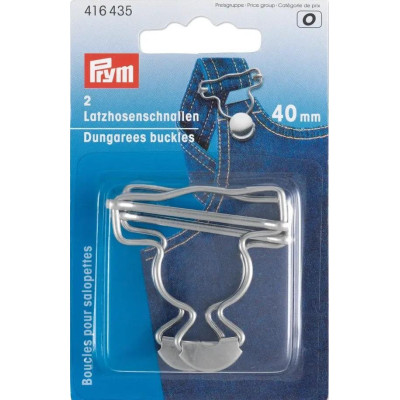Overal buckles 40mm - c. silver (Prym) - 2pcs/card