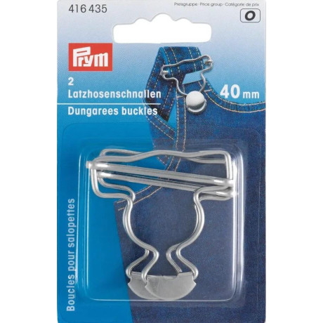 Overalové závěsy 40mm - b.stříbrná (Prym) - 2ks/karta