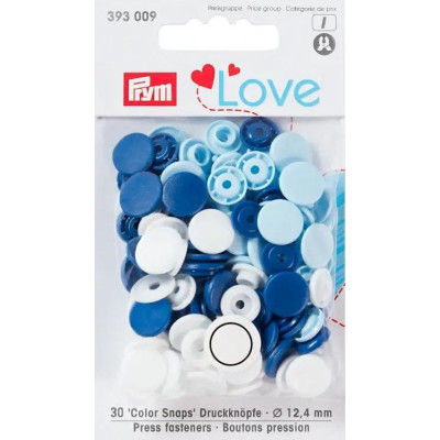 Patentky Color snaps PRYM LOVE 12,4mm - asort barev - 30ks/karta