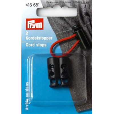 Brzdičky - 2 dirky - černá (Prym) - 2ks/karta