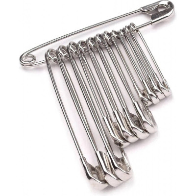 Mild Steel Safety Pins 28-40-50-56 - Nickel plated - 11/12 - 50bunches/box