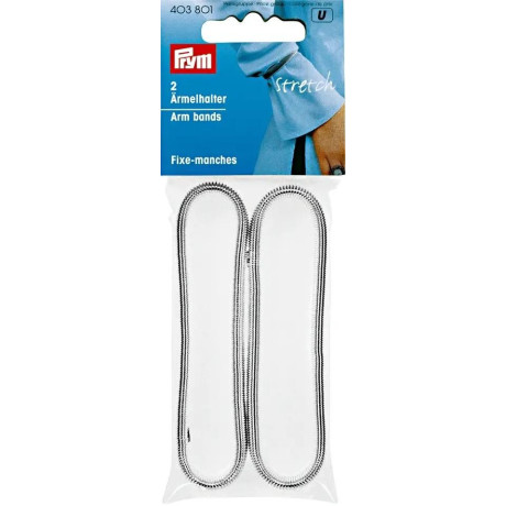 Arm bands in metal - silver (Prym) - 2pcs/card