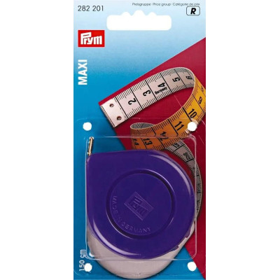 Spring tape measure Maxi, 150cm/cm (Prym) - 1pcs/card