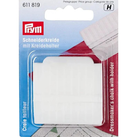 Tailors Chalk with holder white (Prym) - 1pcs/card
