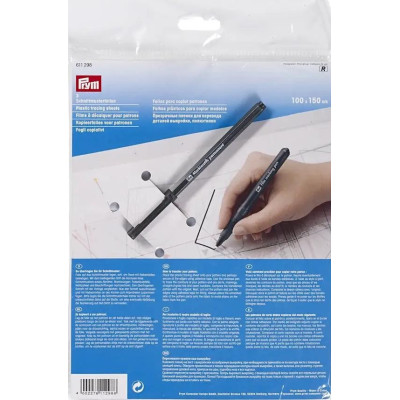 Pattern films, with pencil (Prym) - 1set/polybag