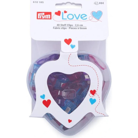 Fabric clips 2,6 cm PRYM LOVE (Prym) - 40pcs/pl.box/card