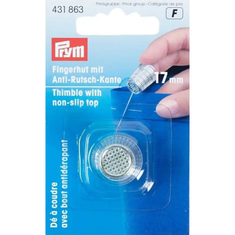 Náprstek s protiskluzovým okrajem 17 mm (Prym) - 1ks/karta