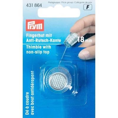 Thimble with anti-slip edge, 18 mm (Prym) - 1pcs/card