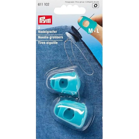 Needle grabber silicon, turquoise (Prym) - 2pcs/card