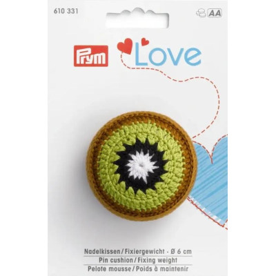 Háčkovaný jehelníček a závaží PRYM LOVE - b.kiwi (Prym) - 1ks/karta