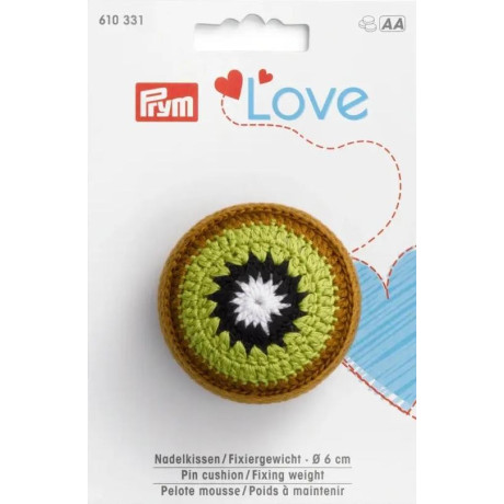 Háčkovaný jehelníček a závaží PRYM LOVE - b.kiwi (Prym) - 1ks/karta