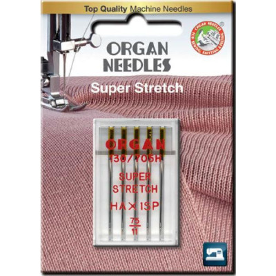 Machine Needles ORGAN SUPER STRETCH 130/705H - 75 - 5pcs/plastic box