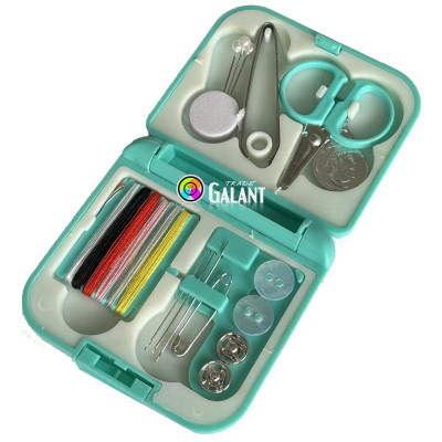 Travel sewing kit - c. turquoise - 1pcs/polybag