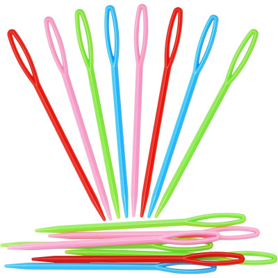 Plastic Hand Needles 90mm - assoted col. - 1000pcs/polybag