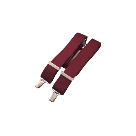 Men's Braces Suspenders width 3cm length 115cm, X-Shape - c.bordo - 1pcs