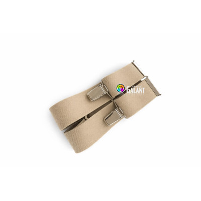 Men's Braces Suspenders width 3cm length 115cm, X-Shape - c.beige - 1pcs
