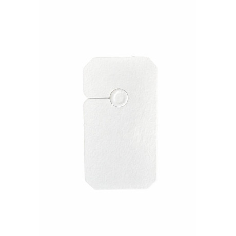 Tags for zipper (white/white - lamination) - 1000pcs