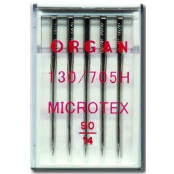 Strojové jehly ORGAN MICROTEX 130/705H - 90 - 5ks/plastová krabička