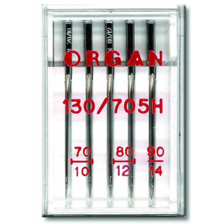 Machine Needles ORGAN UNIVERSAL 130/705 H - Assort - 5pcs/plastic box