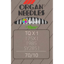 Jehly strojové průmyslové ORGAN TQx1 - 70/10 - 10ks/karta