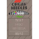 Industrial machine needles ORGAN TVx7 - 80/12 - 10pcs/card