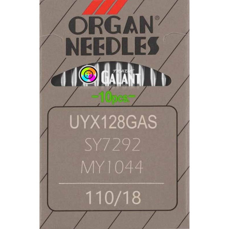 Jehly strojové průmyslové ORGAN UYx128GAS  - 110/18 - 10ks/karta