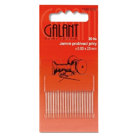 Quilting needles 0,53x23 mm - 20pcs/card