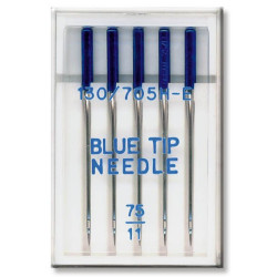 Machine Needles ORGAN EMBROIDERY BLUE TIP 130/705H - 75 - 5pcs/plastic box