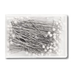 Glass Head Pins 35x0,50mm white - 10g/box