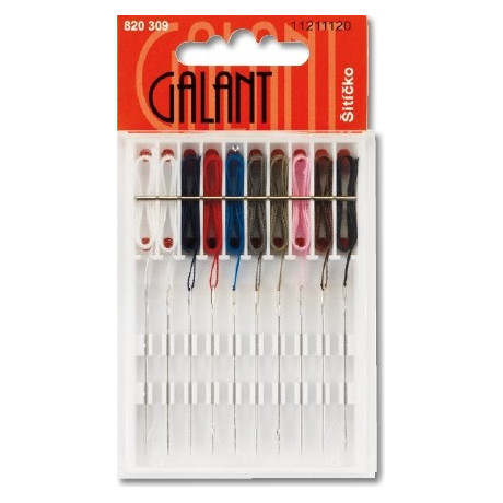 Ready-to-sew-needles on card