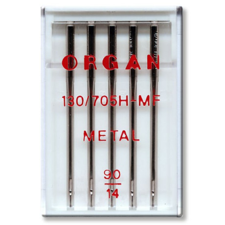 Strojové jehly ORGAN METAL 130/705H - 90 - 5ks/plastová krabička
