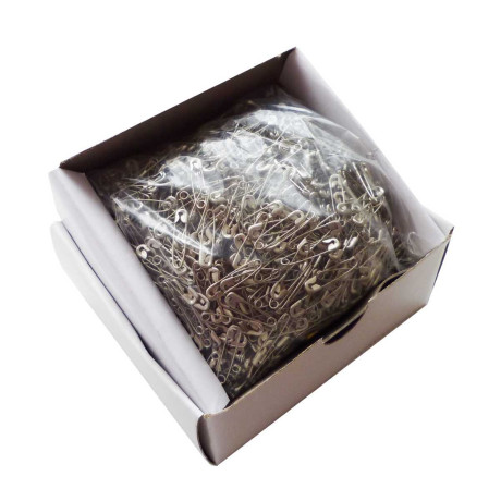 Špendlíky zavírací ocelové ECONOMY - 22mm - niklované - 1728ks/krabička (sypané)