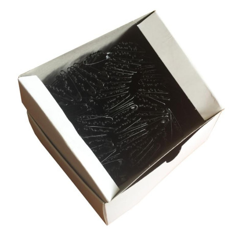 Špendlíky zavírací ocelové ECONOMY - 31mm - černé -  864ks/krabička (11/12 - svazkované)